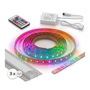 SmartLED SADA 1x LED RGBW pásik DIGITÁLNY LED/9, 6W/230V 3 m + 3x zapustený profil 1 m + DO 3xSD0107+1xW4306 vyobraziť