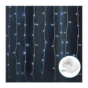 B.V. -LED Vonkajšia vianočná reťaz 300xLED/8 funkcií 3xAA 6x2m IP44 studená biela B10303K3J vyobraziť