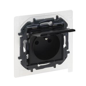 Legrand - Vonkajšia zásuvka bez rámčeka 250V/16A NILOE STEP IP44 čierna 863535B vyobraziť