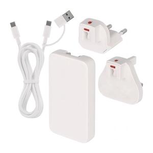 Cestovný adaptér s vymeniteľnými nástavcami USB GaN 100-250V V1TG65 vyobraziť