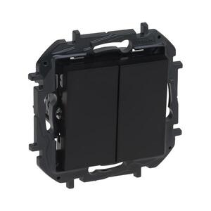 Legrand - Dvojitý schodiskový vypínač bez rámčeka č. 6+6 NILOE STEP čierna 863508B vyobraziť