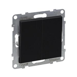 Legrand - Dvojitý schodiskový vypínač bez rámčeka č. 6+6 SUNO čierny 721408 vyobraziť