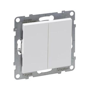 Legrand - Dvojitý vypínač bez rámčeka č. 5 SUNO biela 721105 vyobraziť