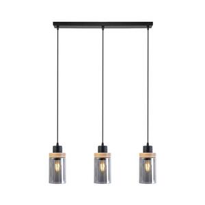 Luster na lanku WOODNEST 3xE27/15W/230V borovica/dymovo čierna W-L 1015/3 BK+SM vyobraziť