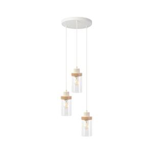 Luster na lanku WOODNEST 3xE27/15W/230V borovica/krémová W-KD 1015/3 SAND+TR vyobraziť