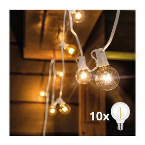 Brilagi - LED vonkajšia dekoratívna GIRLANDA 10xE12 8 m biela IP44 teplá biela WO794-1-W-OEM3 vyobraziť