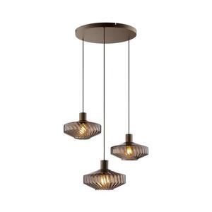 Brilliant - Luster na lane LYN 3xE27/20W/230V pr. 69 cm hnedá/dýmovo-hnedá 51501/20 vyobraziť