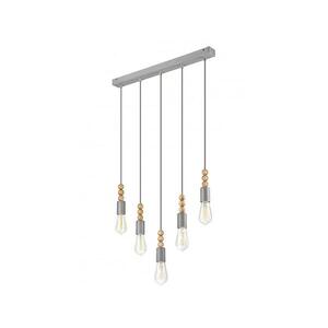 Luster na lanku SIMON 5xE27/60W/230V šedá LM-5.108 SILVER vyobraziť