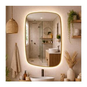 Baltica Design-LED Zrkadlo s podsvietením STONE CALM 15W/230V 4500K 90x60 cm IP65 zlaté 5904107932651 vyobraziť