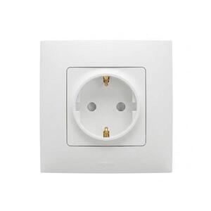 Legrand - Domová zásuvka SCHUKO 250V/16A s rámčekom NILOE biela LR0028+LR0113 vyobraziť