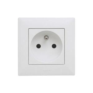 Legrand - Domová zásuvka 250V/16A s rámčekom NILOE STEP biela LR0060+LR0049 vyobraziť