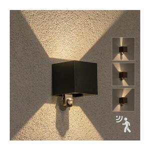 BRILAGI - LED vonkajšie nástenné svietidlo so senzorom CUBE LED/6W/230V čierne IP65 WO-HR60432S-LED-OEM vyobraziť