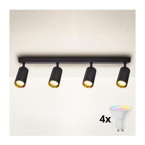 BRILAGI - LED RGBW Stmievateľné bodové svietidlo SELE 4xGU10/4, 8W/230V čierna/zlatá BG0632+4xAI2382 vyobraziť