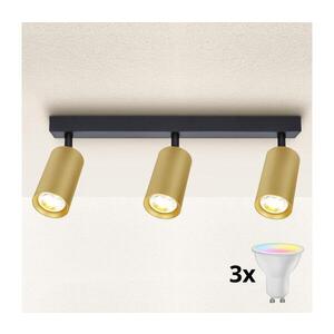 BRILAGI - LED stmievateľné bodové svietidlo SELE GOLDEN 3xGU10/4, 8W/230V čierna/zlatá BG1007+3xAI2382 vyobraziť