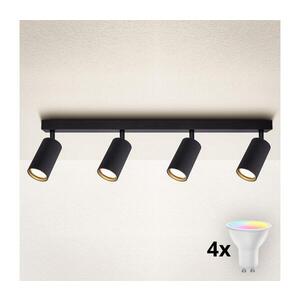 BRILAGI - LED RGBW stmievateľné bodové svietidlo SELE MODERN 4xGU10/4, 8W/230V čierne BG2871+4xAI2382 vyobraziť