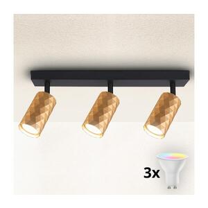 BRILAGI - LED RGBW stmievateľné bodové svietidlo SELE DIAMANT 3xGU10/4, 8W/230V zlaté BG2857+3xAI2382 vyobraziť