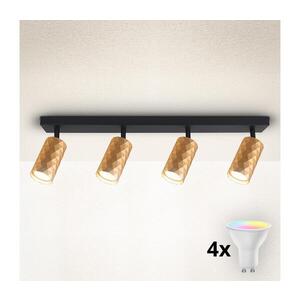 BRILAGI - LED RGBW stmievateľné bodové svietidlo SELE DIAMANT 4xGU10/4, 8W/230V zlaté BG2860+4xAI2382 vyobraziť
