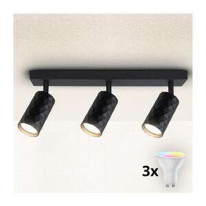 BRILAGI - LED RGBW stmievateľné bodové svietidlo SELE DIAMANT 3xGU10/4, 8W/230V čierna BG2855+3xAI2382 vyobraziť