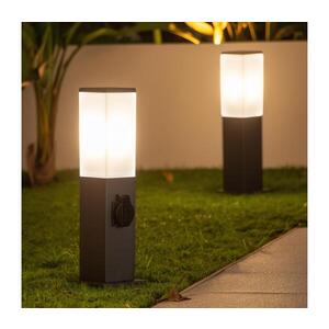 BRILAGI - Vonkajšia lampa s 2 zásuvkami SCHUKO NOVA 1xE27/15W/230V 40 cm IP44 antracit FG-KH446PSH-40-2SO-ANT vyobraziť