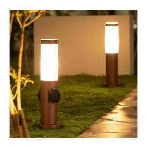 BRILAGI - Vonkajšia lampa s 2 zásuvkami SCHUKO NOVA 1xE27/15W/230V 40 cm IP44 hnedá FG-KH142PSH-40-2SO-RUST vyobraziť