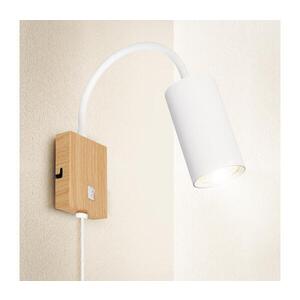 BRILAGI - Flexibilná nástenná lampa SELE 1xGU10/30W/230V biela/dubový dekor WO-SELEWL-WH-WD01-OEM vyobraziť