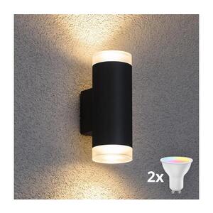BRILAGI - LED RGBW vonkajšie nástenné svietidlo MATERA 2xGU10/4, 8W/230V čierne IP54 BG0690+2xAI2382 vyobraziť