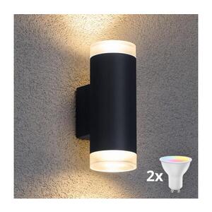 BRILAGI - LED RGBW vonkajšie nástenné svietidlo MATERA 2xGU10/4, 8W/230V antracit IP54 BG0979+2xAI2382 vyobraziť