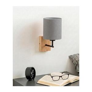 BRILAGI - Nástenné svietidlo NUBILA WOOD 1xE27/25W/230V dub/čierna/sv. sivá BG1561+BG2454 vyobraziť