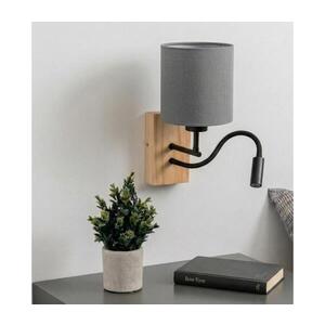 BRILAGI - LED nástenná lampa NUBILA WOOD 1xE27/25W/230V + LED/3W dub/čierna/svetlosivá BG1564+BG2454 vyobraziť