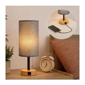 BRILAGI - Stolná lampa s USB portom TABLON 1xE27/25W/230V dub/čierna/sivá BG3673+BG3683 vyobraziť