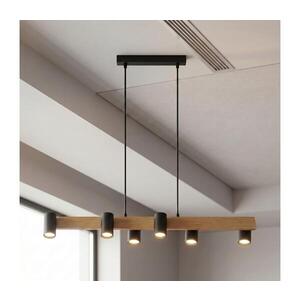 BRILAGI - Luster na lanku SELE 6xGU10/30W/230V čierny/dubový dekor WO-SELEP-A04-BLK-OEM vyobraziť