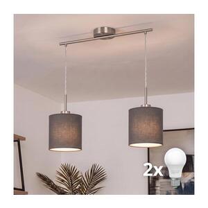 BRILAGI - LED luster na lanku NUBILA 2xE27/60W/230V antracit EG32519+2xBG1574 vyobraziť