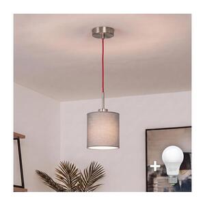 BRILAGI - LED luster na lanku NUBILA 1xE27/60W/230V priemer 14 cm červená/svetlosivá EG32516+BG2454 vyobraziť