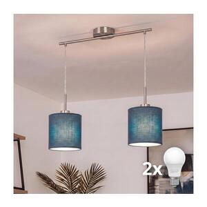 BRILAGI - LED luster na lanku NUBILA 2xE27/60W/230V tmavomodrý EG32519+2xBG1575 vyobraziť