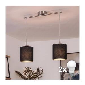 BRILAGI - Závesný LED luster NUBILA 2xE27/60W/230V čierny EG32519+2xBG1581 vyobraziť