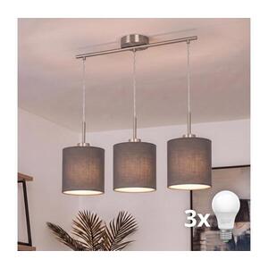 BRILAGI - LED luster na lanku NUBILA 3xE27/60W/230V antracit EG32521+3xBG1574 vyobraziť