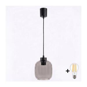 BRILAGI - LED luster na lanku R GLASS 1xE27/60W/230V pr. 14 cm čierna/dymovošedá NSTK7758+TK6439A vyobraziť