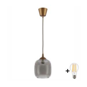BRILAGI - LED luster na lanku R GLASS 1xE27/60W/230V pr. 14 cm hnedá/dymová sivá NSTK7758+TK8611A vyobraziť