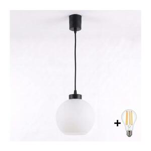 BRILAGI - LED luster na lanku RETRO GLASS 1xE27/60W/230V pr. 15 cm čierna/biela NSTK7432+TK6439A vyobraziť