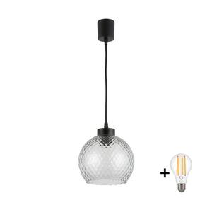 BRILAGI - LED závesné svietidlo na lanku R GLASS 1xE27/60W/230V priemer 25 cm čierna/dymová sivá NSTK7486+TK6439A vyobraziť