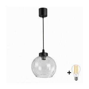BRILAGI - LED luster na lanku RETRO GLASS 1xE27/60W/230V pr. 25 cm čierna/číra NSTK7491+TK6439A vyobraziť