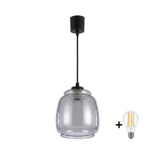 BRILAGI - LED luster na lanku R GLASS 1xE27/60W/230V pr. 26 cm čierna/dymovo sivá NSTK7417+TK6439A vyobraziť