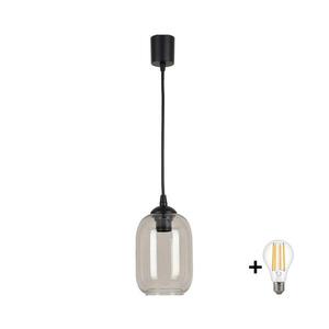 BRILAGI - LED luster na lanku R GLASS 1xE27/60W/230V pr. 14 cm čierna/dymovo sivá NSTK7757+TK6439A vyobraziť