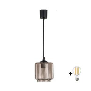 BRILAGI - LED luster na lanku R GLASS 1xE27/60W/230V pr. 15 cm čierna/dymovo-béžová NSTK7399+TK6439A vyobraziť