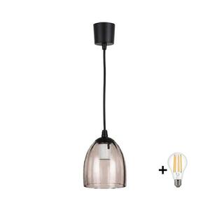 BRILAGI - LED luster na lanku R GLASS 1xE27/60W/230V pr. 17 cm čierna/dymovo-béžová NSTK7393+TK6439A vyobraziť