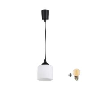 BRILAGI - LED luster na lanku RETRO GLASS 1xE27/60W/230V priemer 14 cm čierna/biela NSTK7006+TK6439A vyobraziť