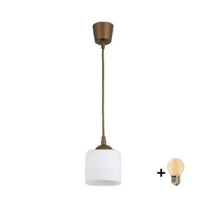 BRILAGI - LED luster na lanku RETRO GLASS 1xE27/60W/230V pr. 10 cm hnedá/biela NSTK7006+TK8611A vyobraziť
