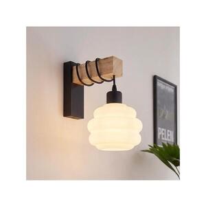 BRILAGI - Nástenné svietidlo WOOD GLASS 1xE27/60W/230V borovica/čierna/biela EG44078+NSTK7639 vyobraziť