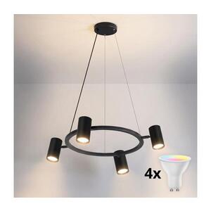 BRILAGI - LED RGBW Stmievateľný luster na lanku SELE 4xGU10/6, 5W/230V čierna BG5276+4xAI0589 vyobraziť