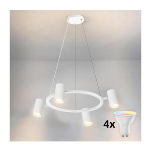 BRILAGI - LED RGBW Stmievateľný luster na lanku SELE 4xGU10/6, 5W/230V biela BG5277+4xAI0589 vyobraziť